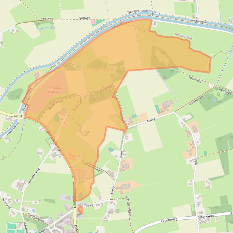 Kaart van postcodegebied 7688PV.