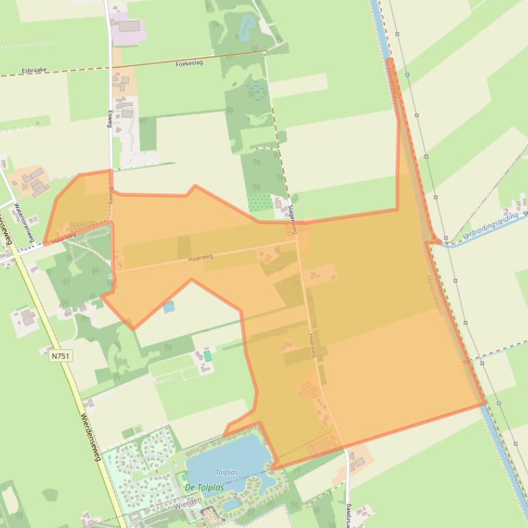 Kaart van postcodegebied 7688RE.