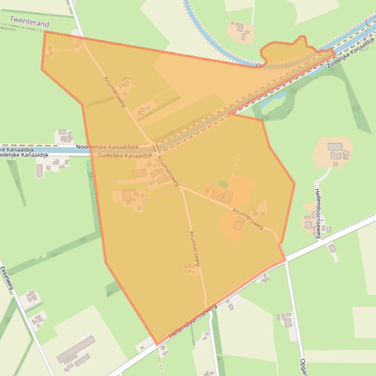 Kaart van postcodegebied 7688RH.