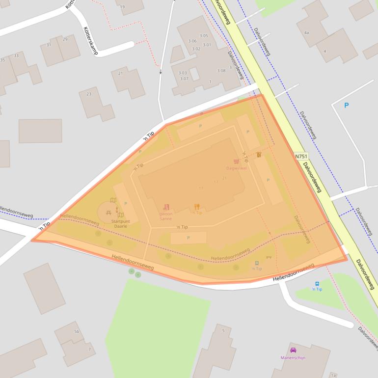 Kaart van postcodegebied 7688RR.