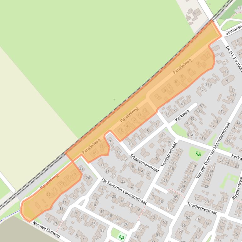 Kaart van postcodegebied 7691AA.