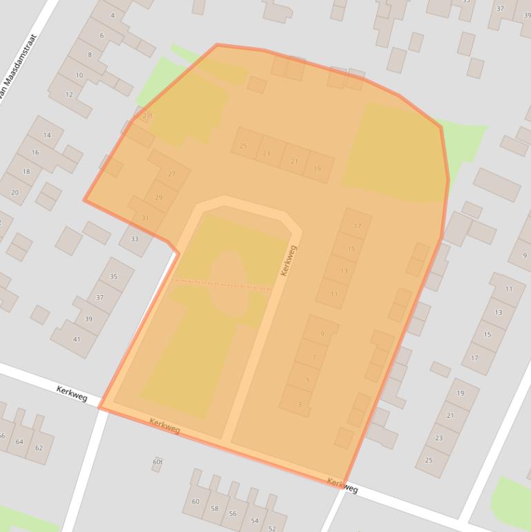 Kaart van postcodegebied 7691AJ.
