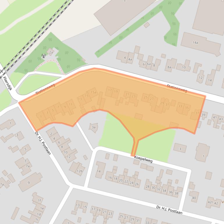 Kaart van postcodegebied 7691AN.