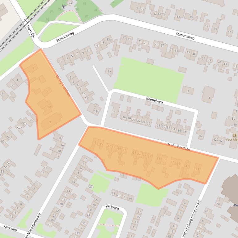 Kaart van postcodegebied 7691BA.