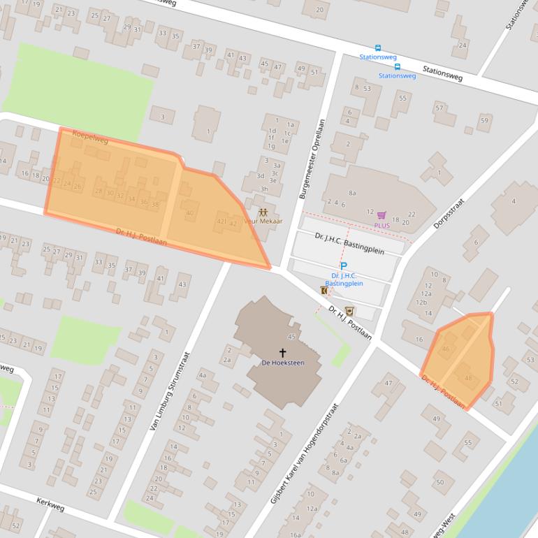 Kaart van postcodegebied 7691BC.