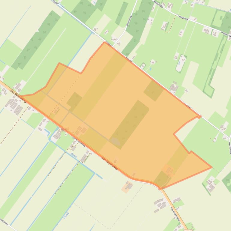 Kaart van postcodegebied 7691BN.