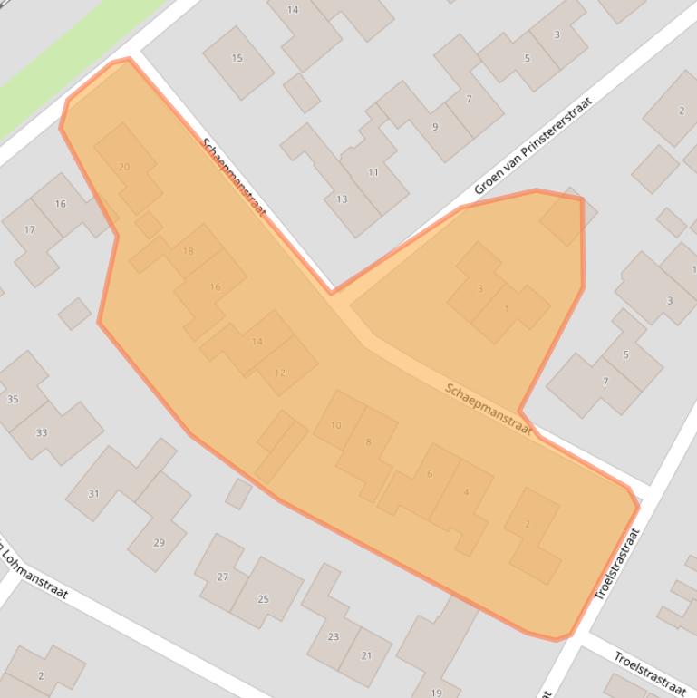 Kaart van postcodegebied 7691BZ.