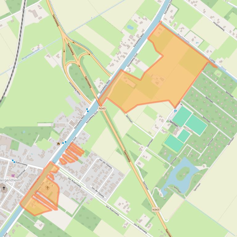 Kaart van postcodegebied 7691CD.