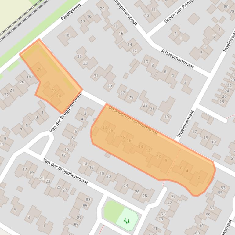 Kaart van postcodegebied 7691CX.