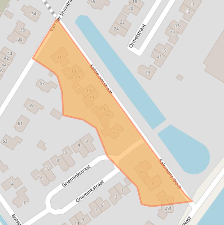 Kaart van postcodegebied 7691DK.