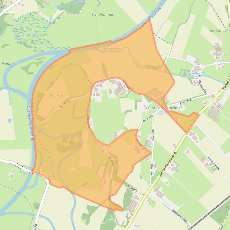 Kaart van postcodegebied 7691PE.