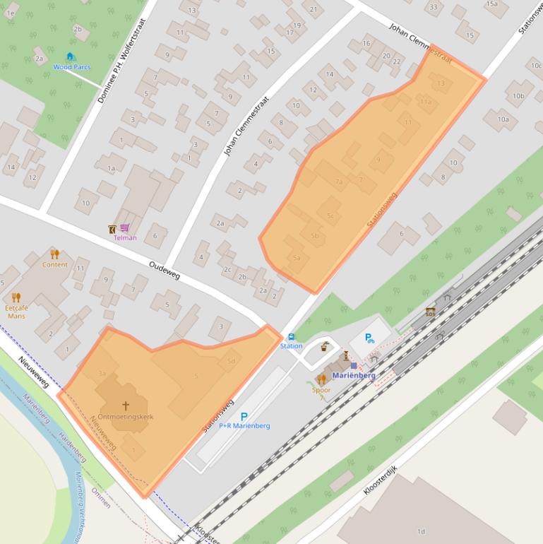 Kaart van postcodegebied 7692AA.