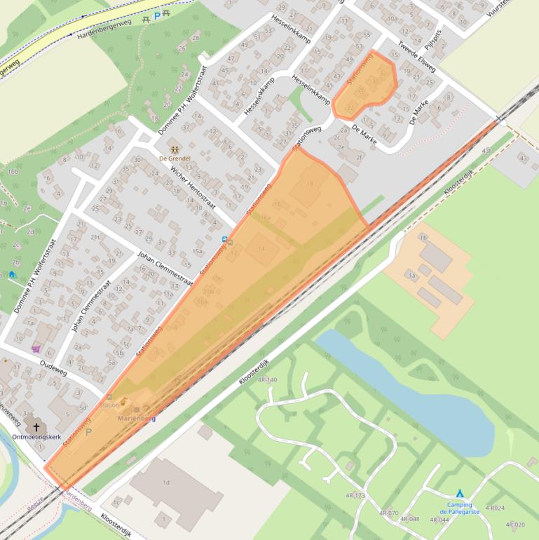 Kaart van postcodegebied 7692AC.