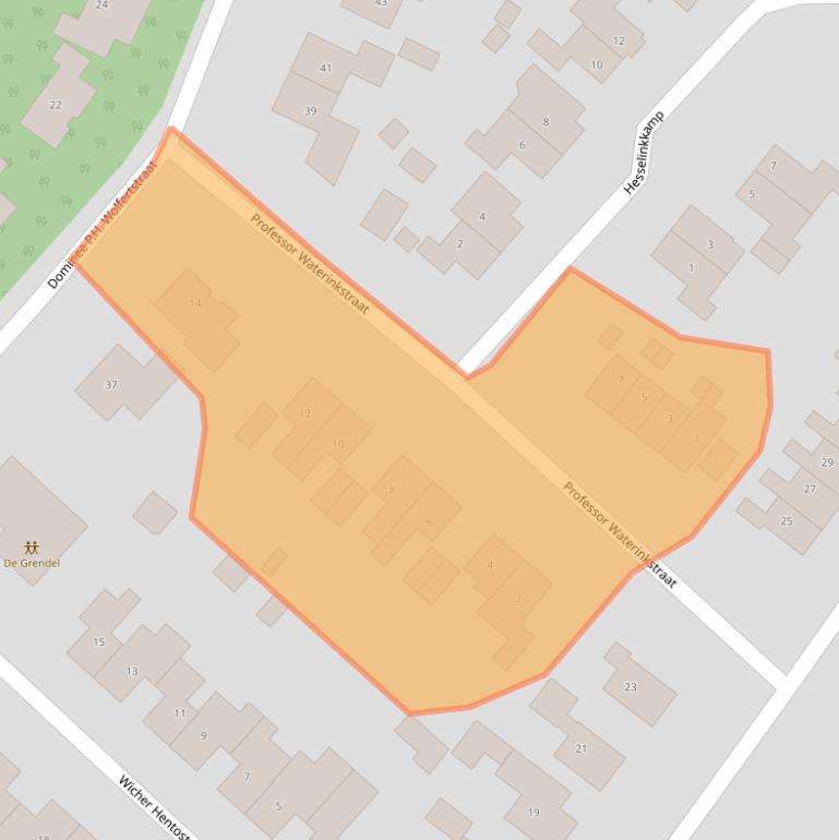 Kaart van postcodegebied 7692AK.