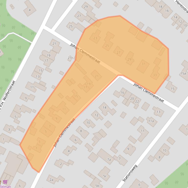 Kaart van postcodegebied 7692AP.