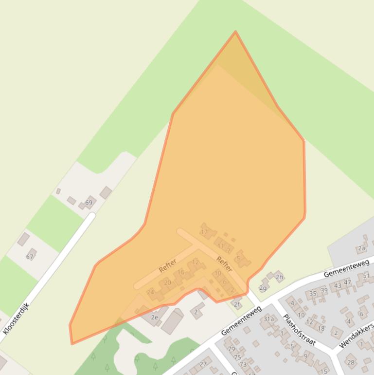 Kaart van postcodegebied 7693NA.