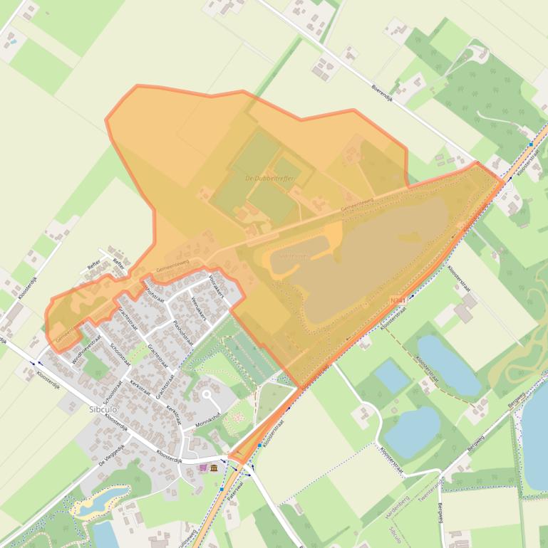 Kaart van postcodegebied 7693PM.