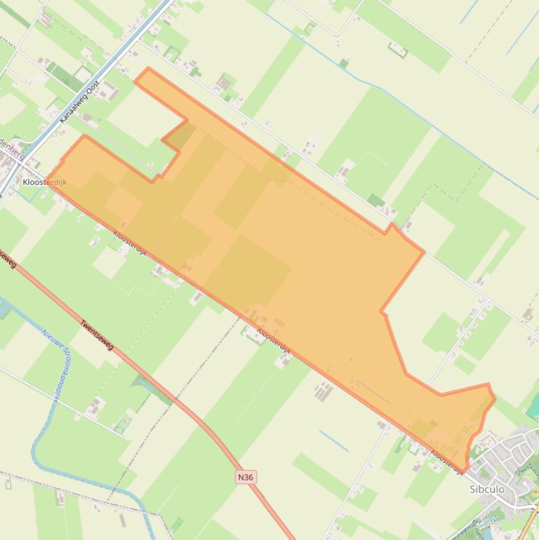 Kaart van postcodegebied 7693PN.