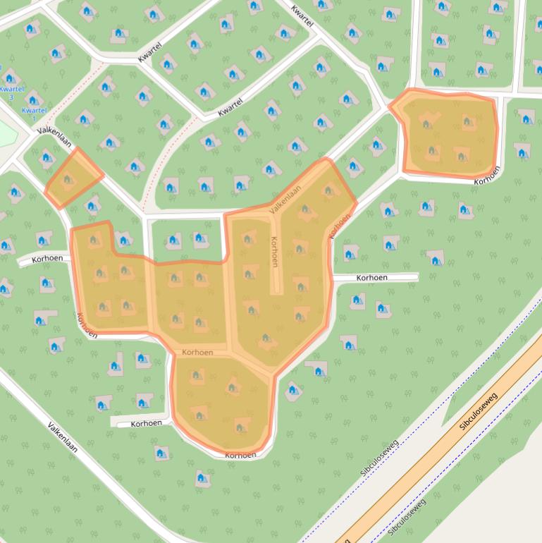 Kaart van postcodegebied 7693VB.