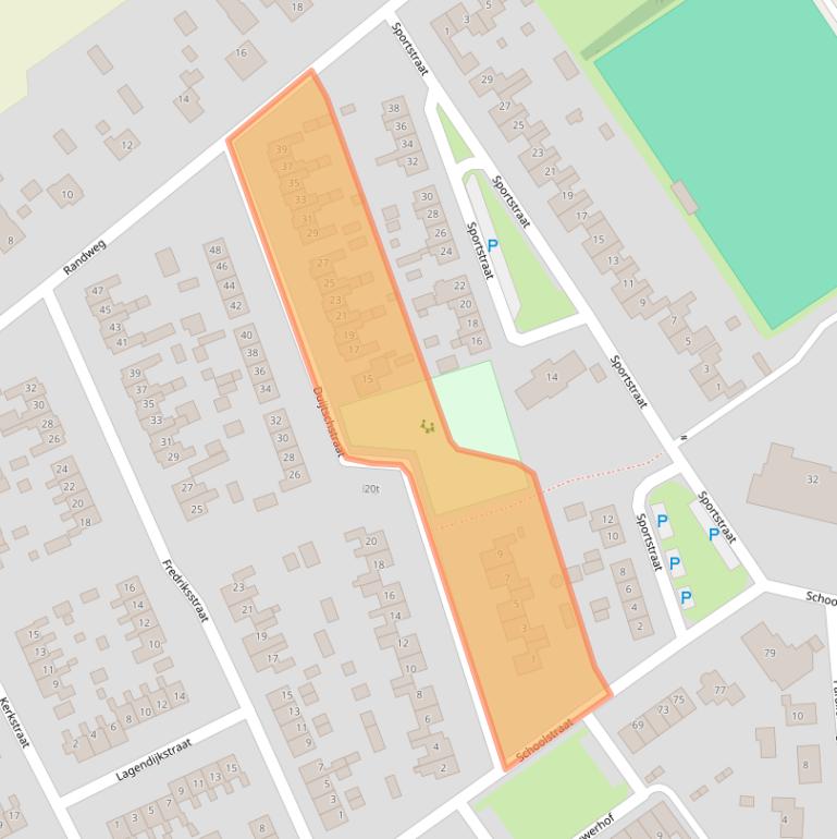 Kaart van postcodegebied 7694AG.