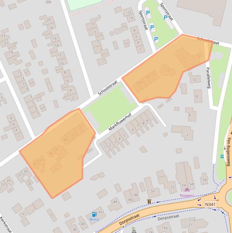 Kaart van postcodegebied 7694AW.