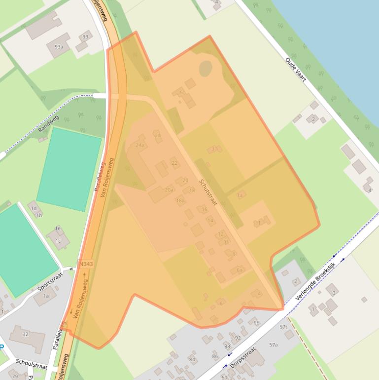 Kaart van postcodegebied 7694AZ.