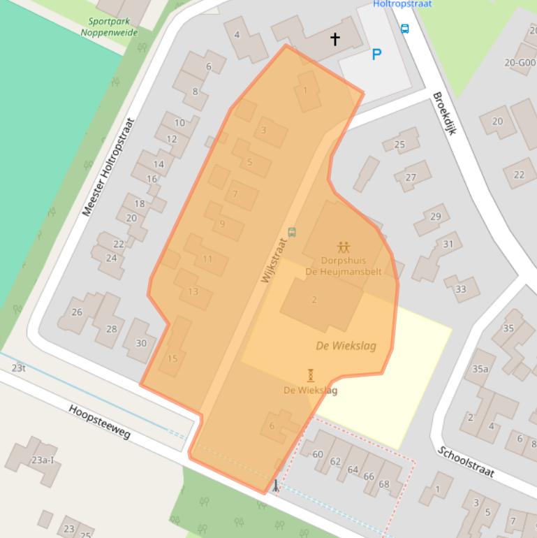 Kaart van postcodegebied 7695TJ.