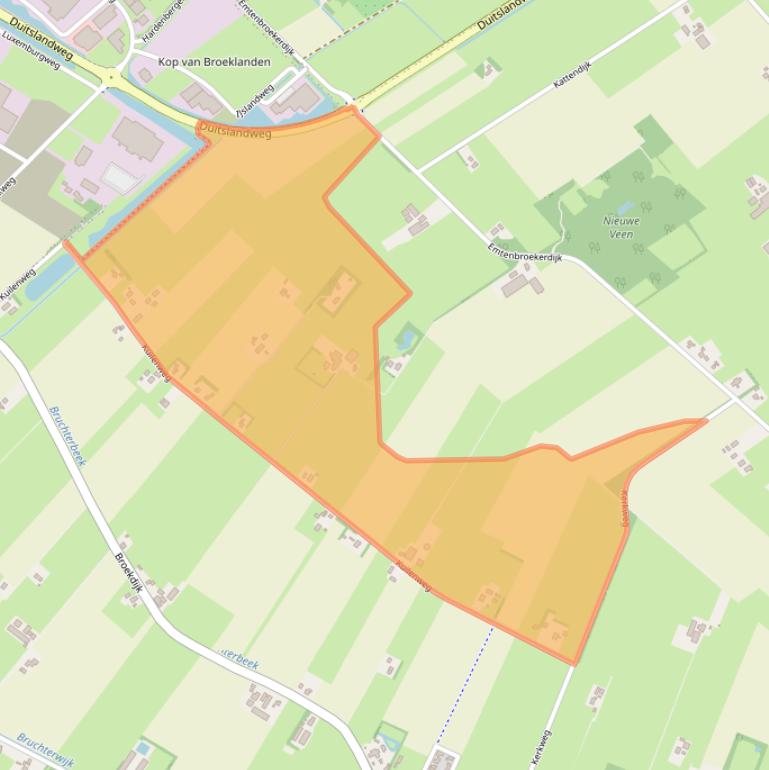 Kaart van postcodegebied 7695TM.