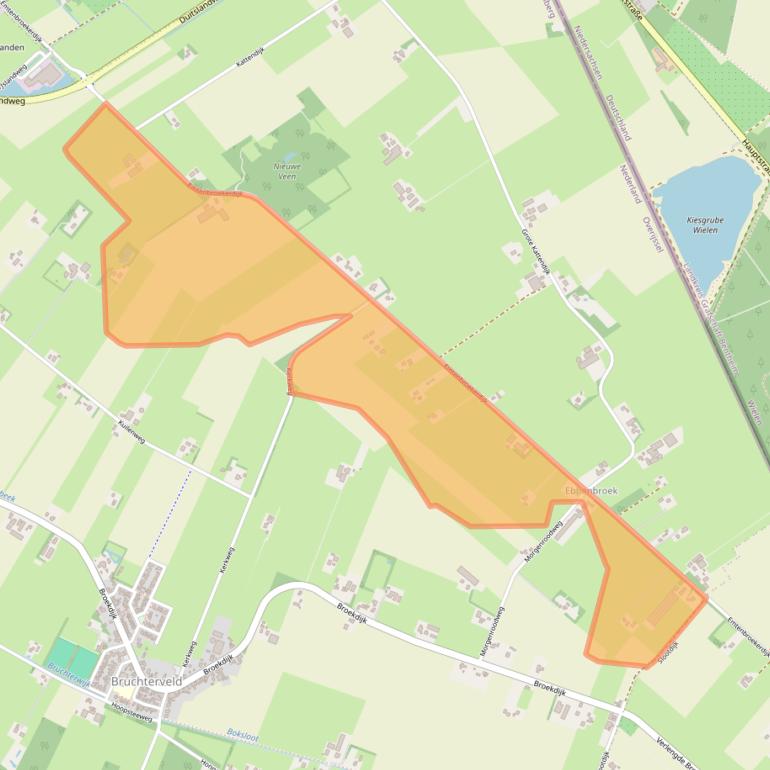 Kaart van postcodegebied 7695TT.