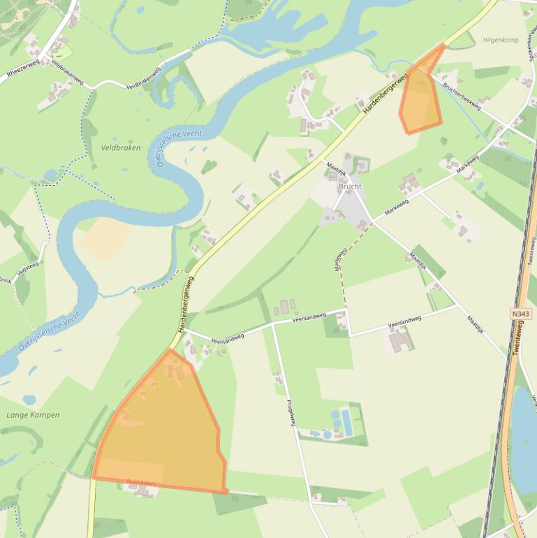 Kaart van postcodegebied 7696BD.