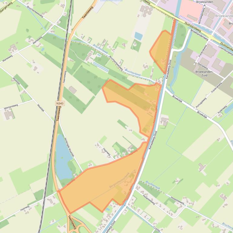 Kaart van postcodegebied 7696KA.