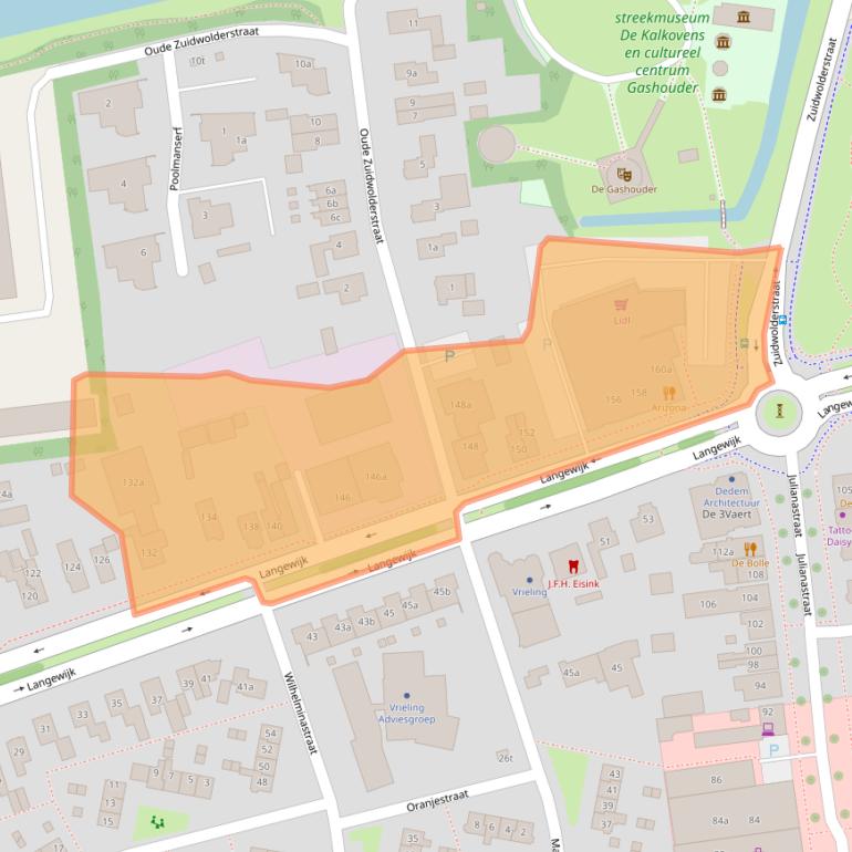 Kaart van postcodegebied 7701AJ.