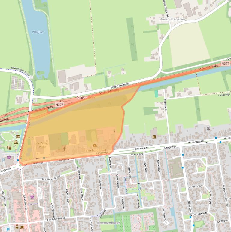 Kaart van postcodegebied 7701AK.