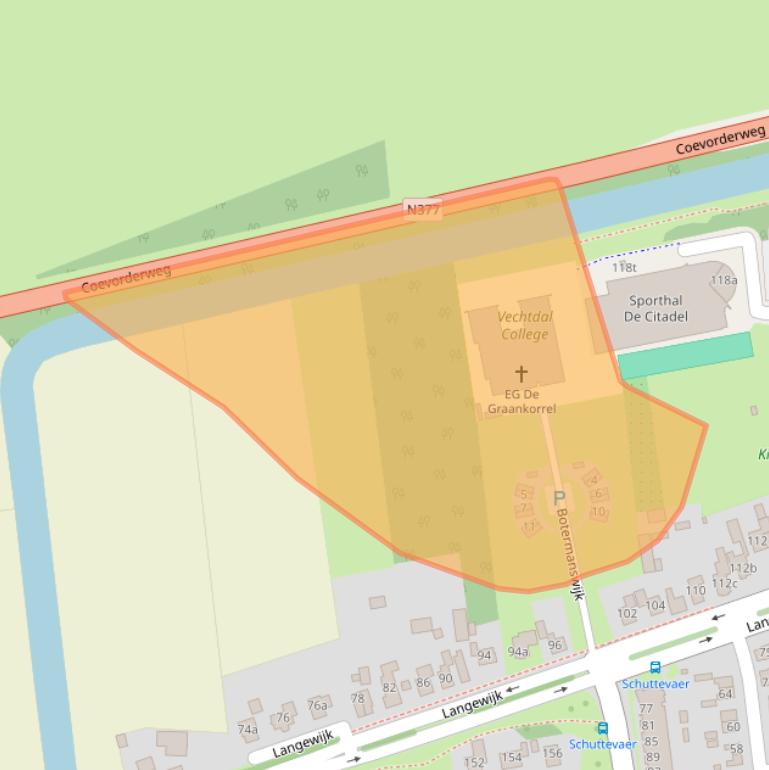 Kaart van postcodegebied 7701AW.