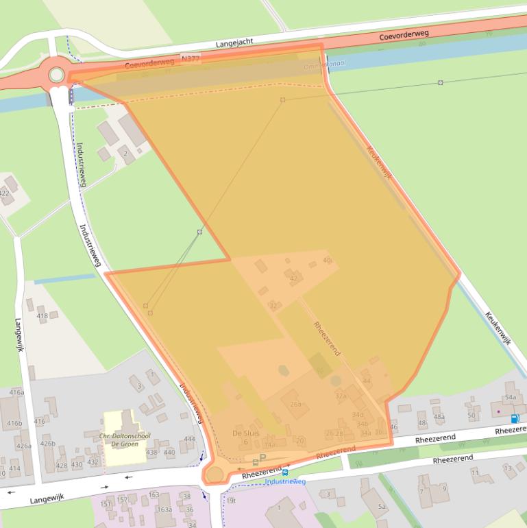 Kaart van postcodegebied 7701BE.