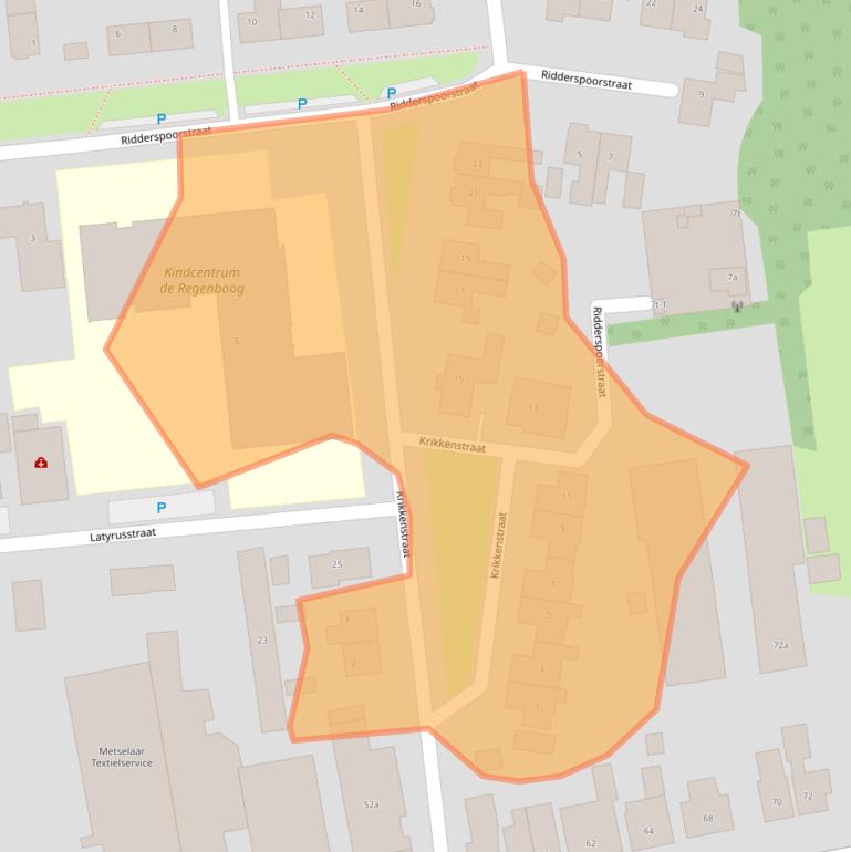 Kaart van postcodegebied 7701CW.