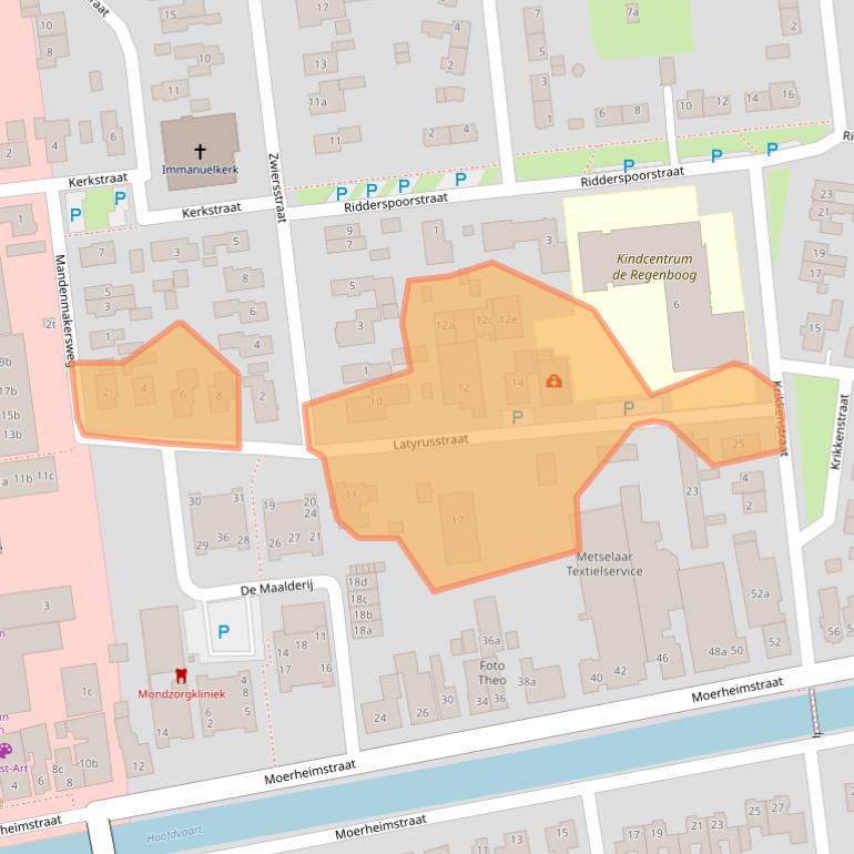 Kaart van postcodegebied 7701CX.