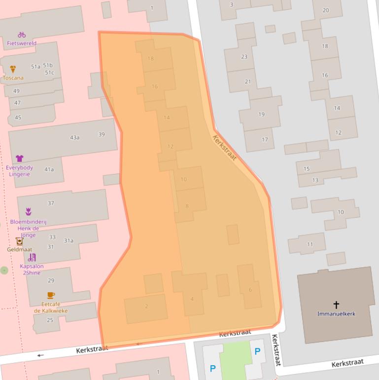 Kaart van postcodegebied 7701EB.