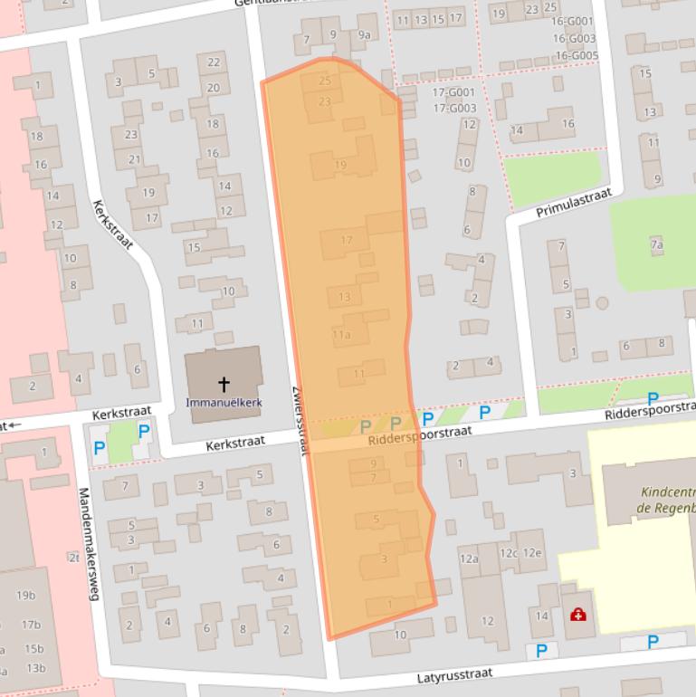 Kaart van postcodegebied 7701EJ.