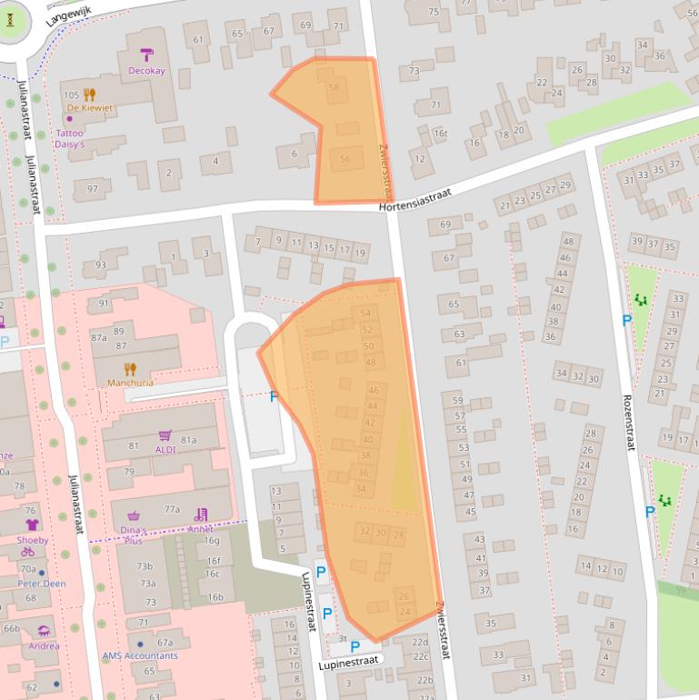 Kaart van postcodegebied 7701EN.