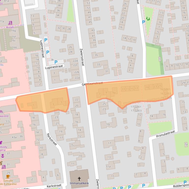 Kaart van postcodegebied 7701EP.