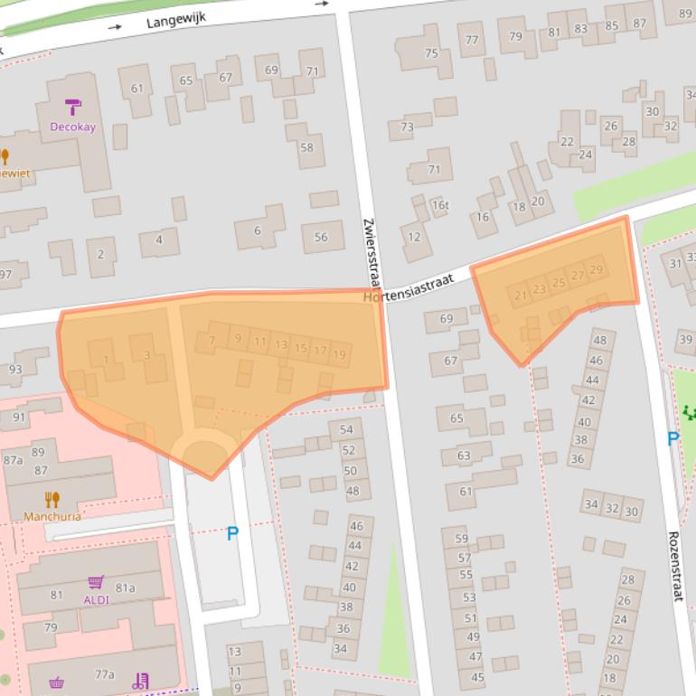 Kaart van postcodegebied 7701GD.