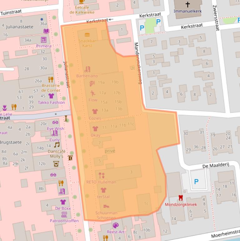 Kaart van postcodegebied 7701GH.