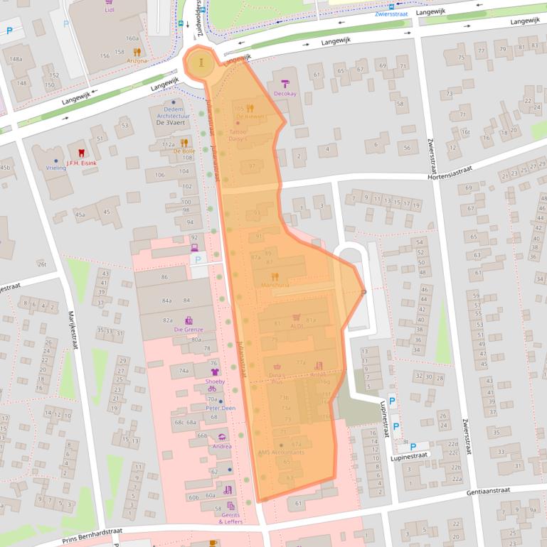 Kaart van postcodegebied 7701GK.