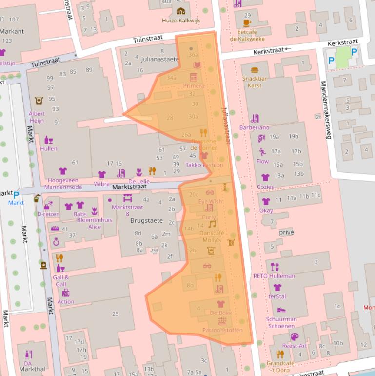 Kaart van postcodegebied 7701GL.