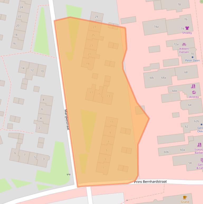 Kaart van postcodegebied 7701HC.