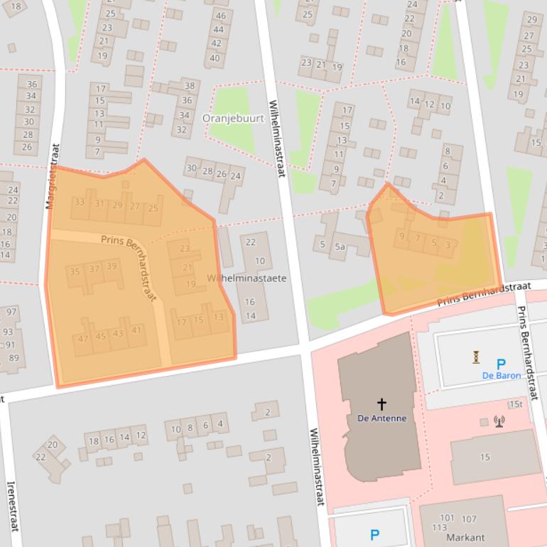 Kaart van postcodegebied 7701HN.
