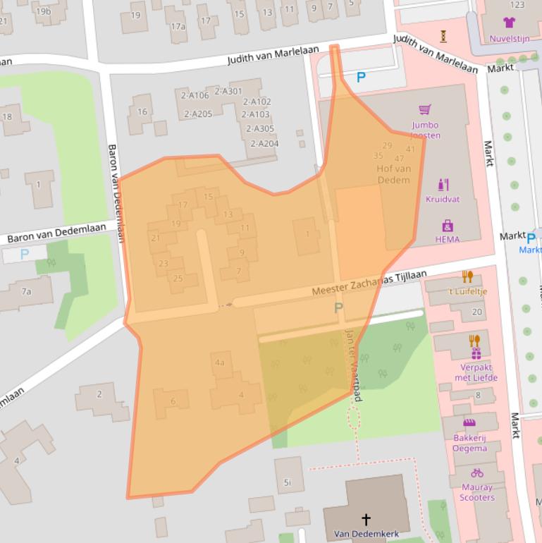 Kaart van postcodegebied 7701HS.