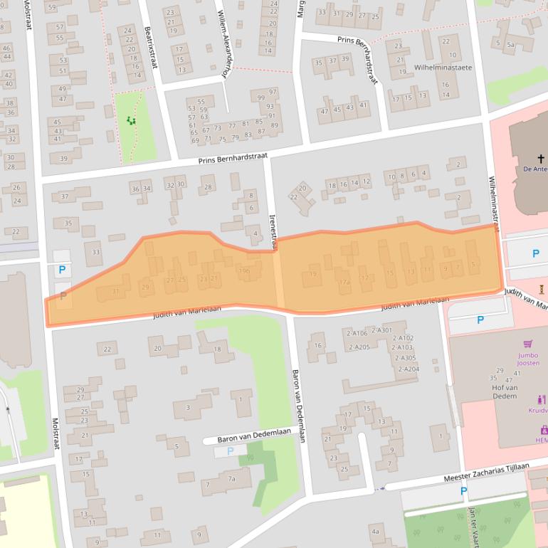 Kaart van postcodegebied 7701HV.