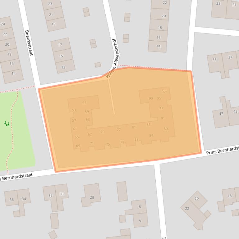 Kaart van postcodegebied 7701HX.
